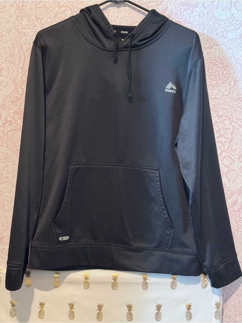 RBX Black Men's Pullover Hoodie with Kangaroo Pocket